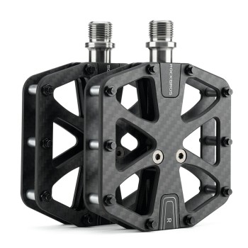 Rockbros C525 Carbon Fiber Platform Bike Pedals - Black