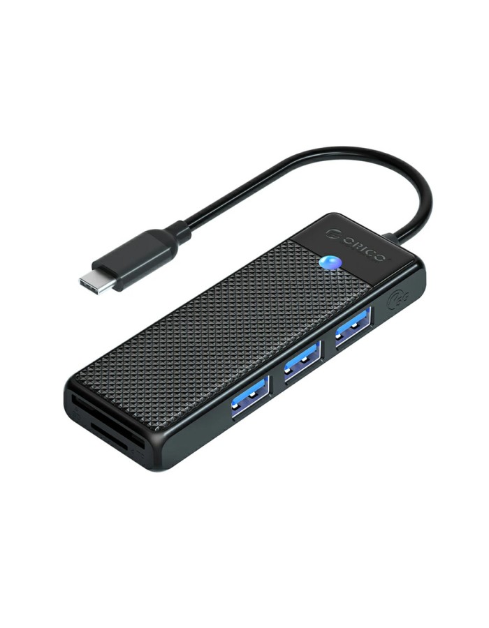Orico PAPW3AT-C3 USB Hub 4-port 3x USB-A 3.0 with microSD/SD card reader 1 m - black Orico PAPW3AT-C3 USB Hub 4-port 3x USB-A 3.0 with microSD/SD card reader 1 m - black