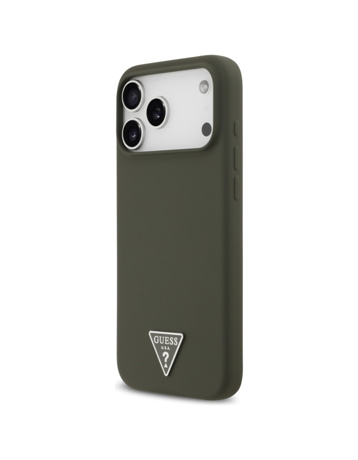 Guess Silicone Triangle Logo MagSafe Case for iPhone 17 Pro Max - Green Guess Silicone Triangle Logo MagSafe Case for iPhone 17 Pro Max - Green