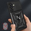 Hybrid Armor Camshield Case for Sasung Galaxy S26 Plus - Black