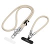 Tech-Protect C10S Crossbody Phone Lanyard (114 cm) + Wrist Strap (31 cm) - Beige Titanium Tech-Protect C10S Crossbody Phone Lanyard (114 cm) + Wrist Strap (31 cm) - Beige Titanium