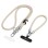 Tech-Protect C10S Crossbody Phone Lanyard (114 cm) + Wrist Strap (31 cm) - Beige Titanium