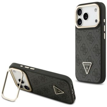 Guess 4G PU Triangle Logo & Stand Camera Magsafe Case for iPhone 17 Pro - Black Guess 4G PU Triangle Logo & Stand Camera Magsafe Case for iPhone 17 Pro - Black