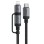 Acefast C20-01 USB-C - USB-C/ Lightning cable 60W/30W 480Mb/s 3A 1.2m - black