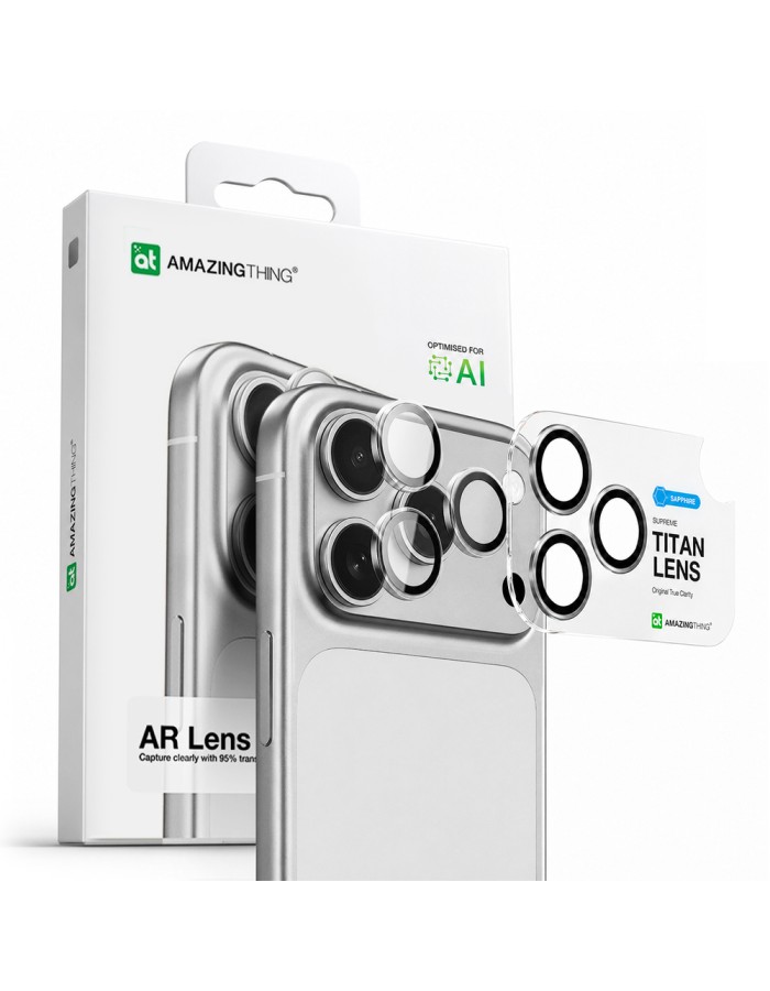 AmazingThing Sapphire Camera Glass for iPhone 17 Pro / Pro Max - with Clear Frame AmazingThing Sapphire Camera Glass for iPhone 17 Pro / Pro Max - with Clear Frame
