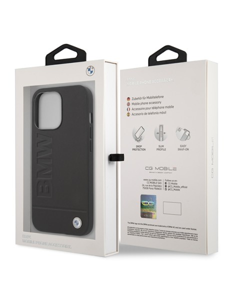 Etui BMW BMHMP14LSLLBK iPhone 14 Pro 6,1" czarny/black hardcase Signature Logo Imprint Magsafe