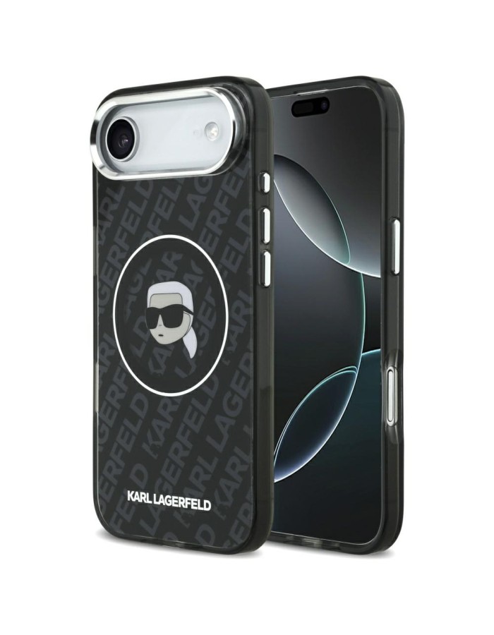 Karl Lagerfeld IML Karl Head Logo MagSafe Case for iPhone Air - Black