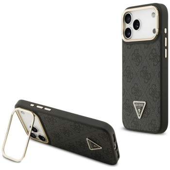 Guess 4G PU Triangle Logo & Stand Camera Magsafe Case for iPhone 17 Pro Max - Black Guess 4G PU Triangle Logo & Stand Camera Magsafe Case for iPhone 17 Pro Max - Black