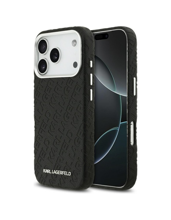 Karl Lagerfeld FW Stamped Karl MagSafe Case for iPhone 17 Pro - Black