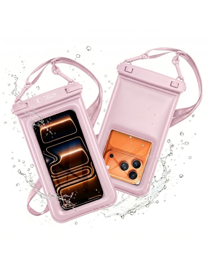 Tech-Protect UWC7 6.9" waterproof case - pink Tech-Protect UWC7 6.9" waterproof case - pink
