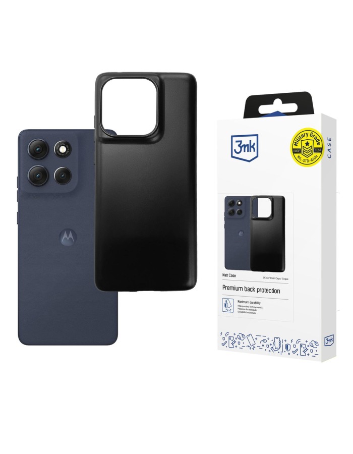 3mk Matt Case for Motorola Moto G86 Power - Black