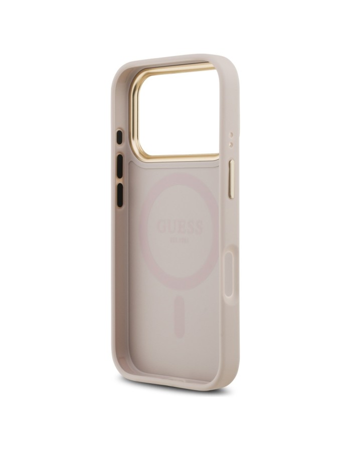 Guess 4G PU Classic Logo MagSafe Case for iPhone 17 Pro - Pink