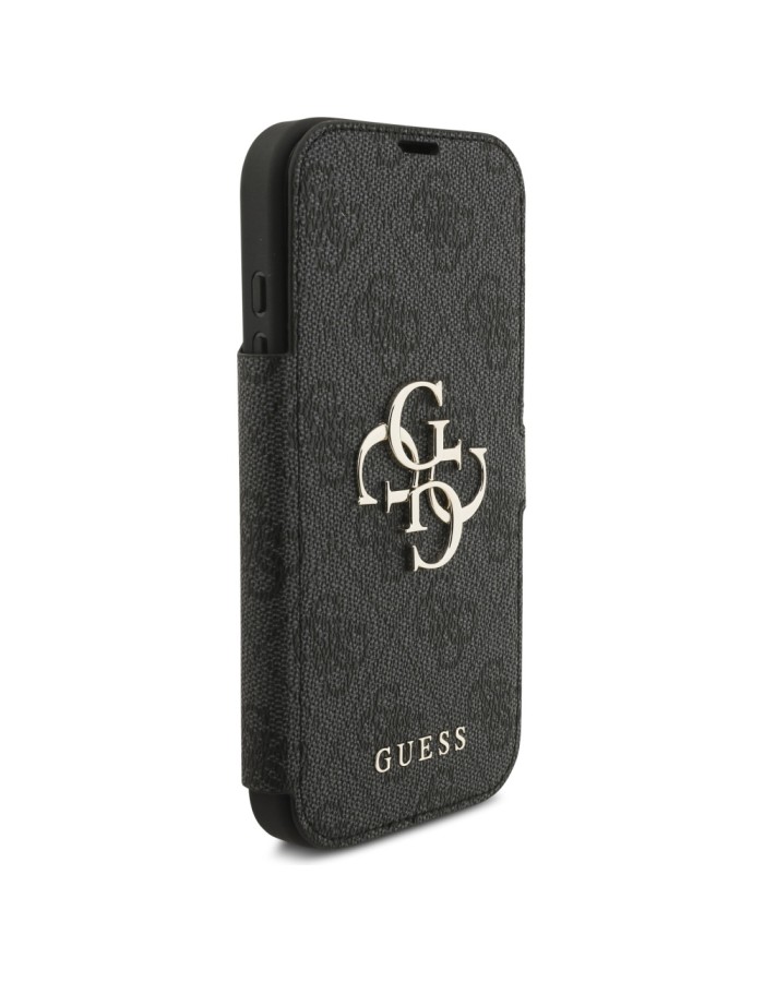 Guess Book 4G Metal Logo Case for iPhone 17 Pro - Black