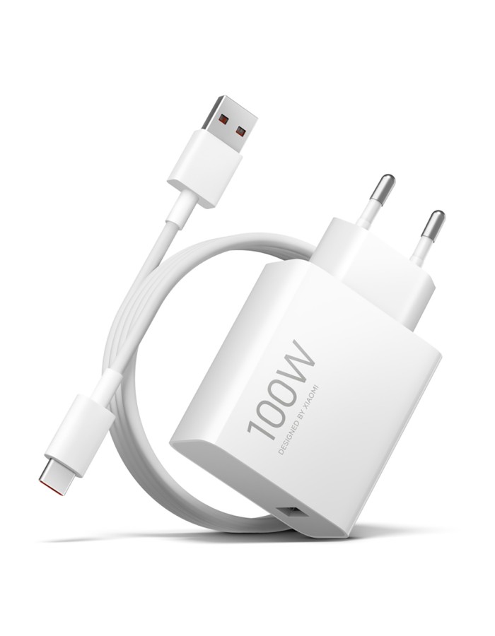 Wall Charger Xiaomi MY-19-ER, 100W, 6.1A, 1 x USB-A, with USB-C Cable, White BHR095VEU Wall Charger Xiaomi MY-19-ER, 100W, 6.1A, 1 x USB-A, with USB-C Cable, White BHR095VEU