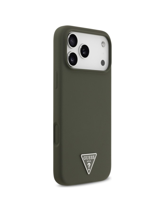 Guess Silicone Triangle Logo MagSafe Case for iPhone 17 Pro Max - Green Guess Silicone Triangle Logo MagSafe Case for iPhone 17 Pro Max - Green