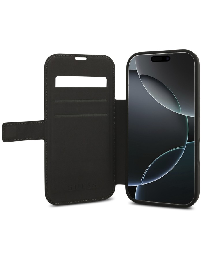 Guess Book 4G Metal Logo Case for iPhone 17 Pro - Black