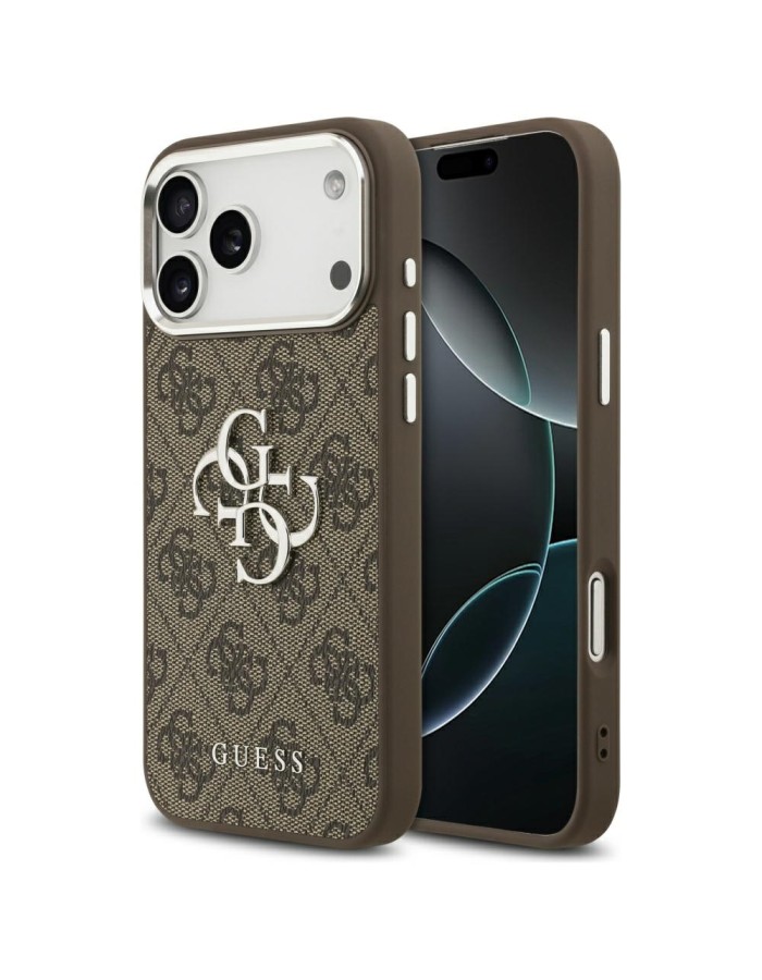 Guess 4G Big 4G Classic Logo Case for iPhone 17 Pro Max Brown - Silver Guess 4G Big 4G Classic Logo Case for iPhone 17 Pro Max Brown - Silver