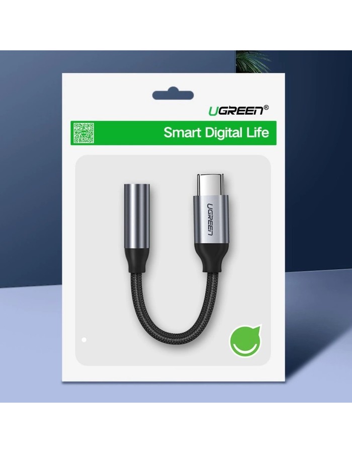 Ugreen Headphone Adapter with 3.5mm mini jack to USB Type C 10cm gray (30632) Ugreen Headphone Adapter with 3.5mm mini jack to USB Type C 10cm gray (30632)