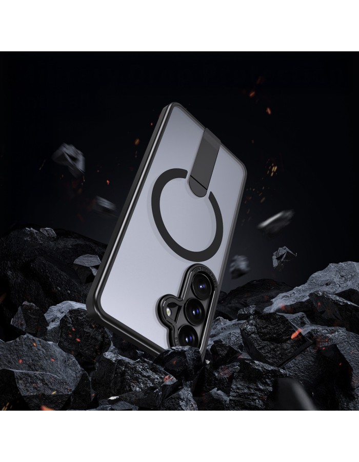 Hybrid Armor X Case for Samsung Galaxy S26 Plus with Stand, Compatible with MagSafe - Black
