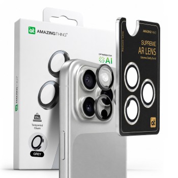 AmazingThing AR Aluminum 3 Lens Glass with Camera Lens Frame for iPhone 16 Pro / 16 Pro Max - Black AmazingThing AR Aluminum 3 Lens Glass with Camera Lens Frame for iPhone 16 Pro / 16 Pro Max - Black