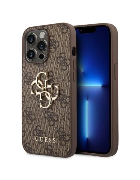 Guess GUHCP14X4GMGBR iPhone 14 Pro Max 6,7" brązowy/brown hardcase 4G Big Metal Logo