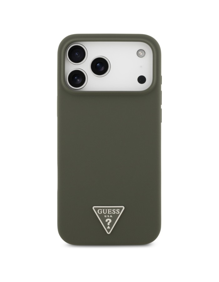 Guess Silicone Triangle Logo MagSafe Case for iPhone 17 Pro Max - Green Guess Silicone Triangle Logo MagSafe Case for iPhone 17 Pro Max - Green