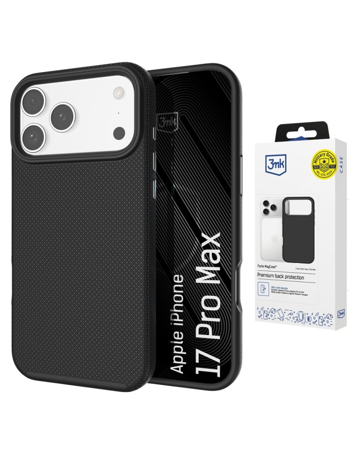 3mk Fortis MagCase for iPhone 17 Pro Max - Black