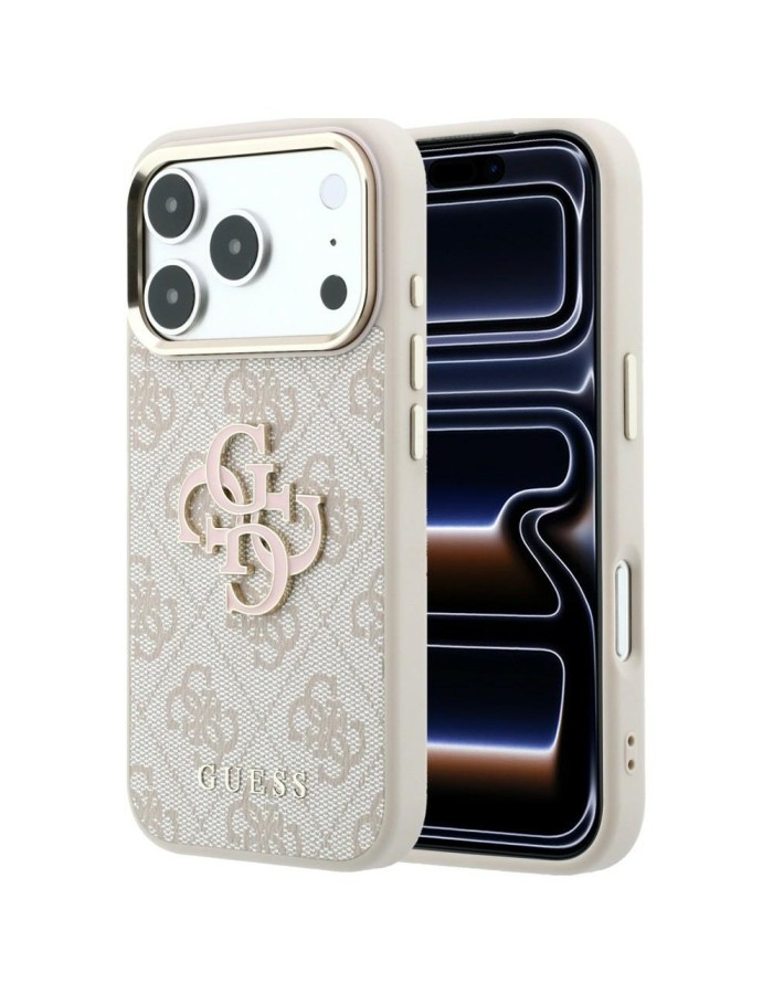 Guess 4G &amp;amp; Big Resin Logo Case for iPhone 17 Pro / 18 Pro - Pink