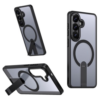 Hybrid Armor X Case for Samsung Galaxy S26 Plus with Stand, Compatible with MagSafe - Black
