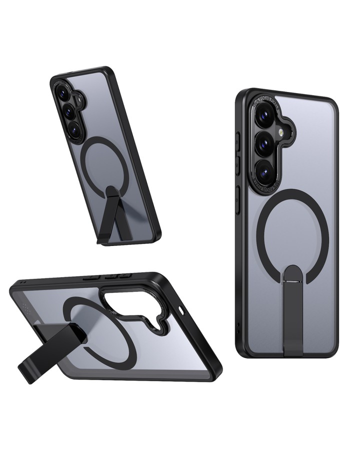 Hybrid Armor X Case for Samsung Galaxy S26 Plus with Stand, Compatible with MagSafe - Black