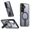 Hybrid Armor X Case for Samsung Galaxy A57 with Stand, Compatible with MagSafe - Black