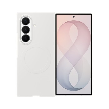 Samsung Silicone Magnet Case for Samsung Galaxy Z Fold 8 compatible with MagSafe + 2 anti-reflective films - white