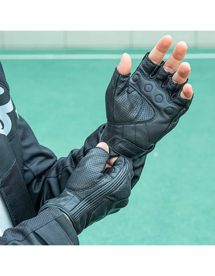 Rockbros 16220006005 XXL leather motorcycle gloves - black Rockbros 16220006005 XXL leather motorcycle gloves - black