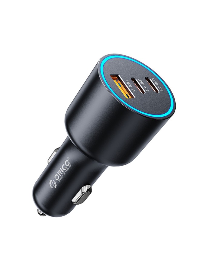 Orico HyperDrive 165W USB-A + 2x USB-C Car Charger - Black Orico HyperDrive 165W USB-A + 2x USB-C Car Charger - Black