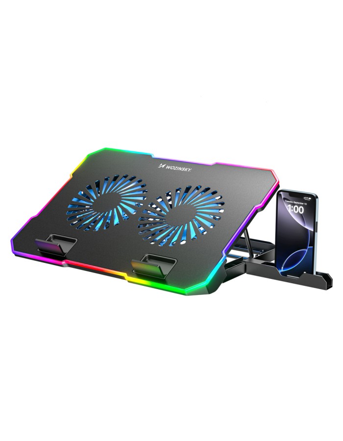 Wozinsky WDCX-A26 NitroCool RGB Gaming Laptop Cooling Pad - Black Wozinsky WDCX-A26 NitroCool RGB Gaming Laptop Cooling Pad - Black