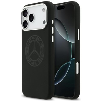 Mercedes Silicone Vintage Logo MagSafe Case for iPhone 17 Pro Max - Black Mercedes Silicone Vintage Logo MagSafe Case for iPhone 17 Pro Max - Black