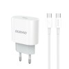Dudao A14EUC PD 20W USB-C Wall Charger with Cable - White Dudao A14EUC PD 20W USB-C Wall Charger with Cable - White