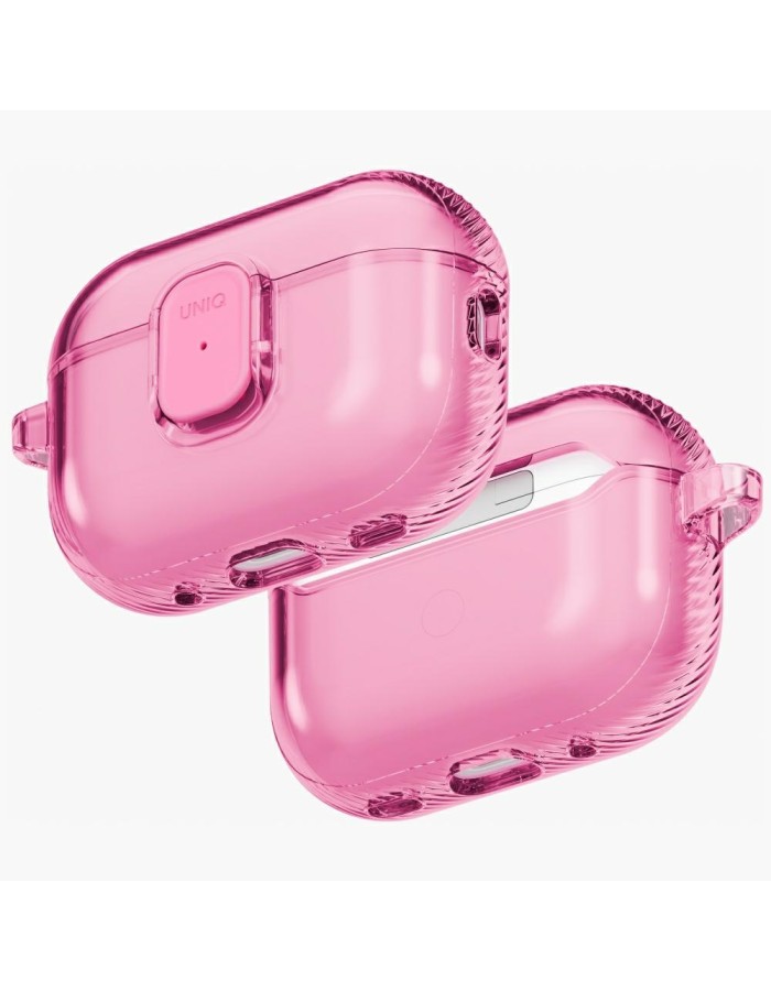 Uniq Glase Pro Case for AirPods Pro 3 Lock Case - Transparent Pink Uniq Glase Pro Case for AirPods Pro 3 Lock Case - Transparent Pink