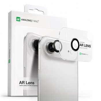 AmazingThing Lens Glass for iPhone 17 Air with Black Aluminum Frame