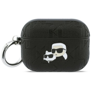 Karl Lagerfeld Monogram Karl &amp;amp; Choupette Head Case for AirPods Pro 3 - Black