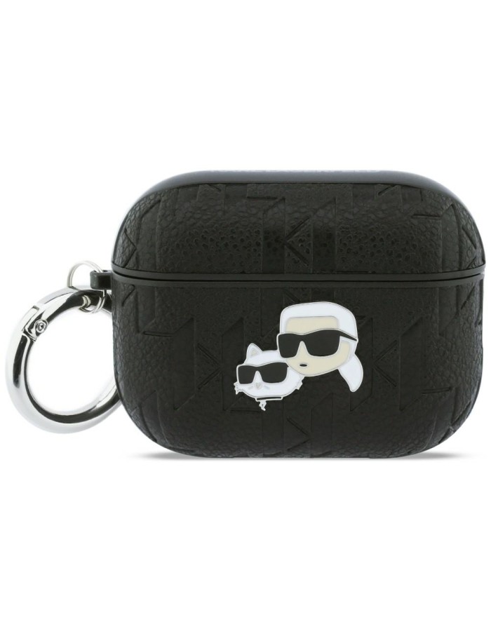 Karl Lagerfeld Monogram Karl &amp;amp; Choupette Head Case for AirPods Pro 3 - Black