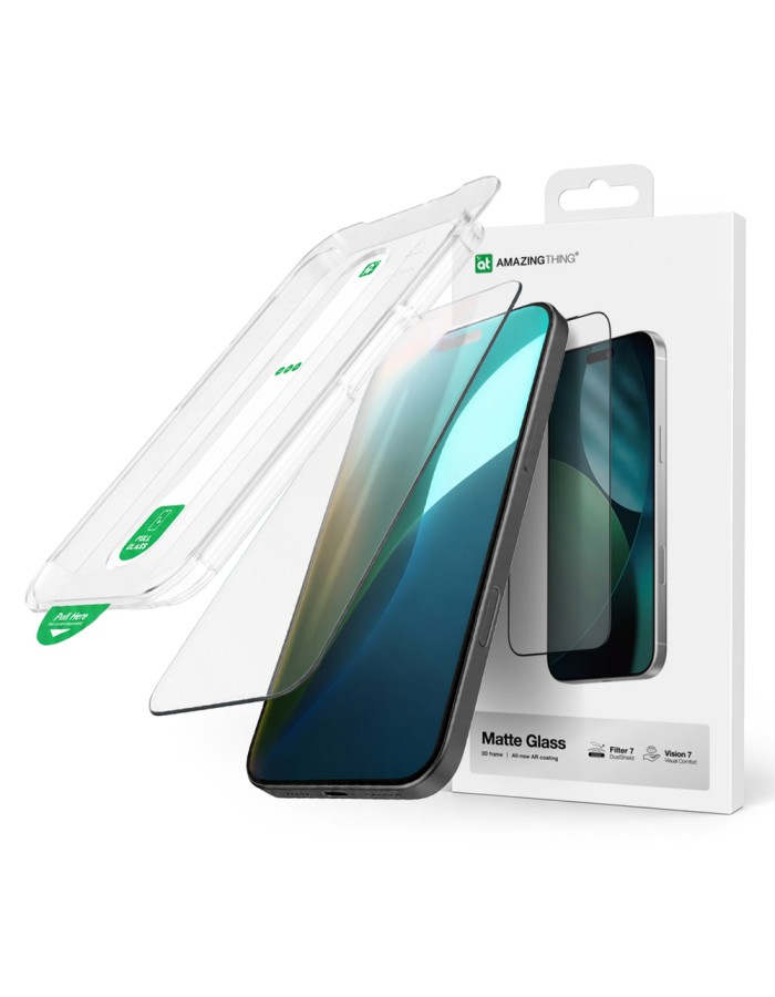 AmazingThing Titan Vision 7 Tempered Glass for iPhone 17 Pro Matte