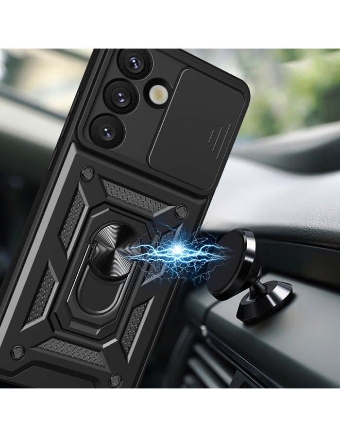 Hybrid Armor Camshield Case for Sasung Galaxy S26 Plus - Black