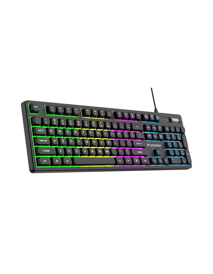 Wozinsky WKG-200 RGB Membrane Gaming Keyboard with Scroll Wheel - Black Wozinsky WKG-200 RGB Membrane Gaming Keyboard with Scroll Wheel - Black