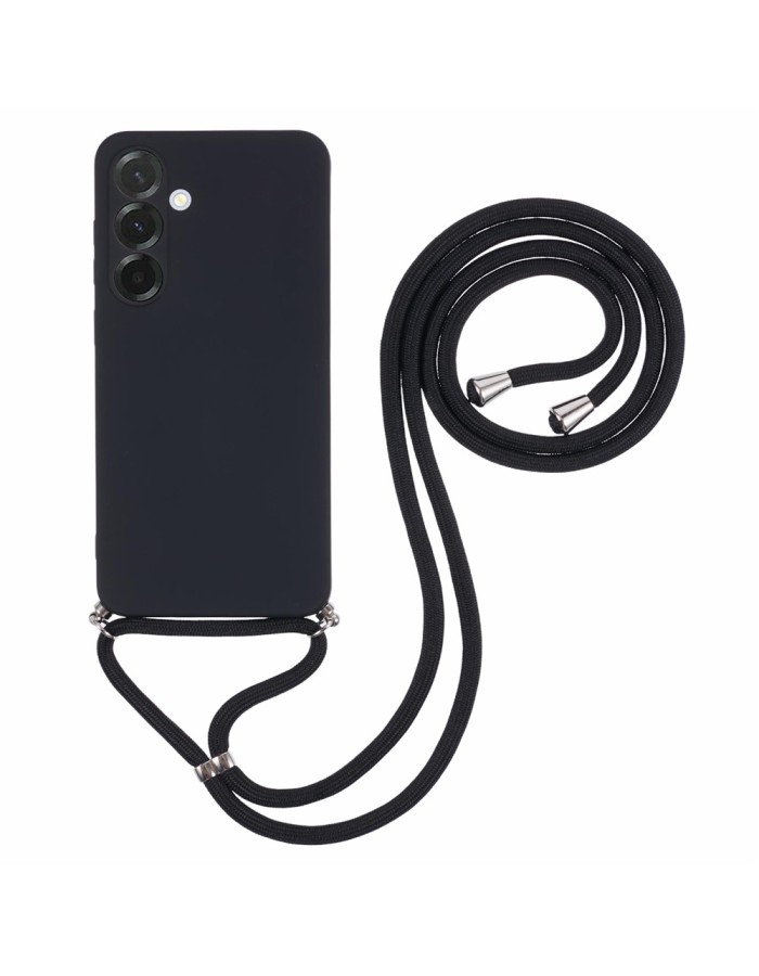 Samsung Galaxy A17 5G / A17 4G Case with Fiber Lining and Crossbody Strap - Black Samsung Galaxy A17 5G / A17 4G Case with Fiber Lining and Crossbody Strap - Black