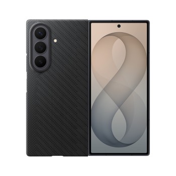 Samsung Carbon Magnet Case for Samsung Galaxy Z Fold 8 Ultra compatible with MagSafe + 2 anti-reflective films - black