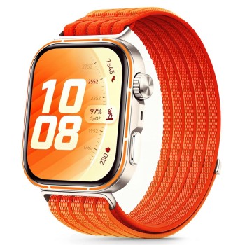 Tech-Protect Nylon Strap for Huawei Watch Fit 3 / 4 / 4 Pro / 5 / 5 Pro - Orange