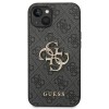 Guess 4G Big Metal Logo iPhone 14 Case - Gray