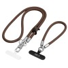 Tech-Protect C10S Crossbody phone lanyard (114 cm) + wrist strap (31 cm) - brown-titanium Tech-Protect C10S Crossbody phone lanyard (114 cm) + wrist strap (31 cm) - brown-titanium