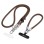 Tech-Protect C10S Crossbody phone lanyard (114 cm) + wrist strap (31 cm) - brown-titanium
